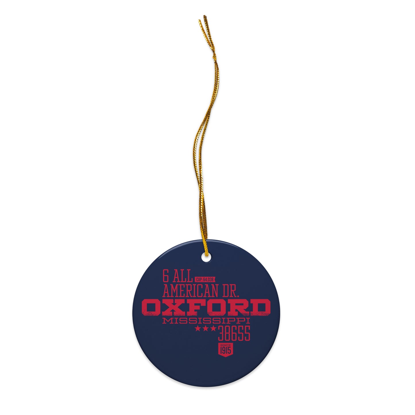 Home Turf: Oxford Christmas Ornament