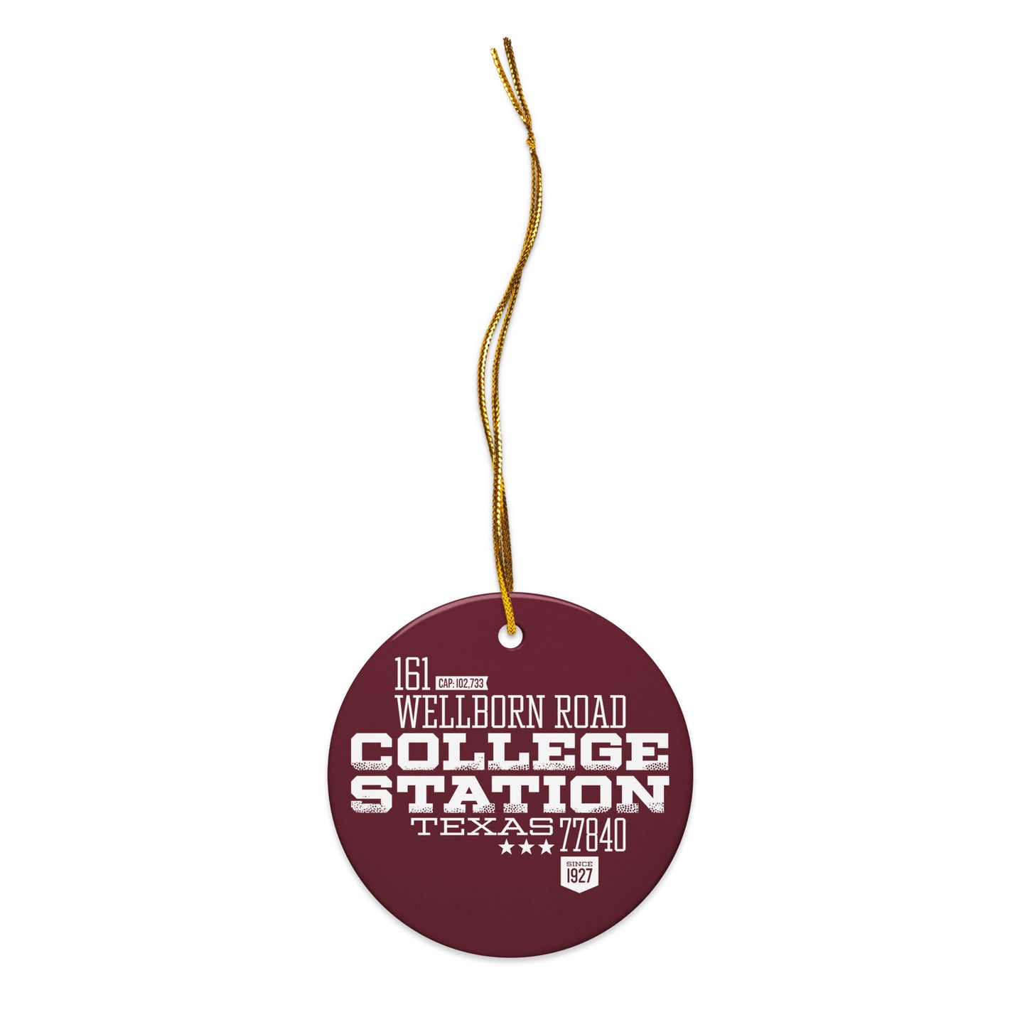 Home Turf: College Station Christmas Ornament