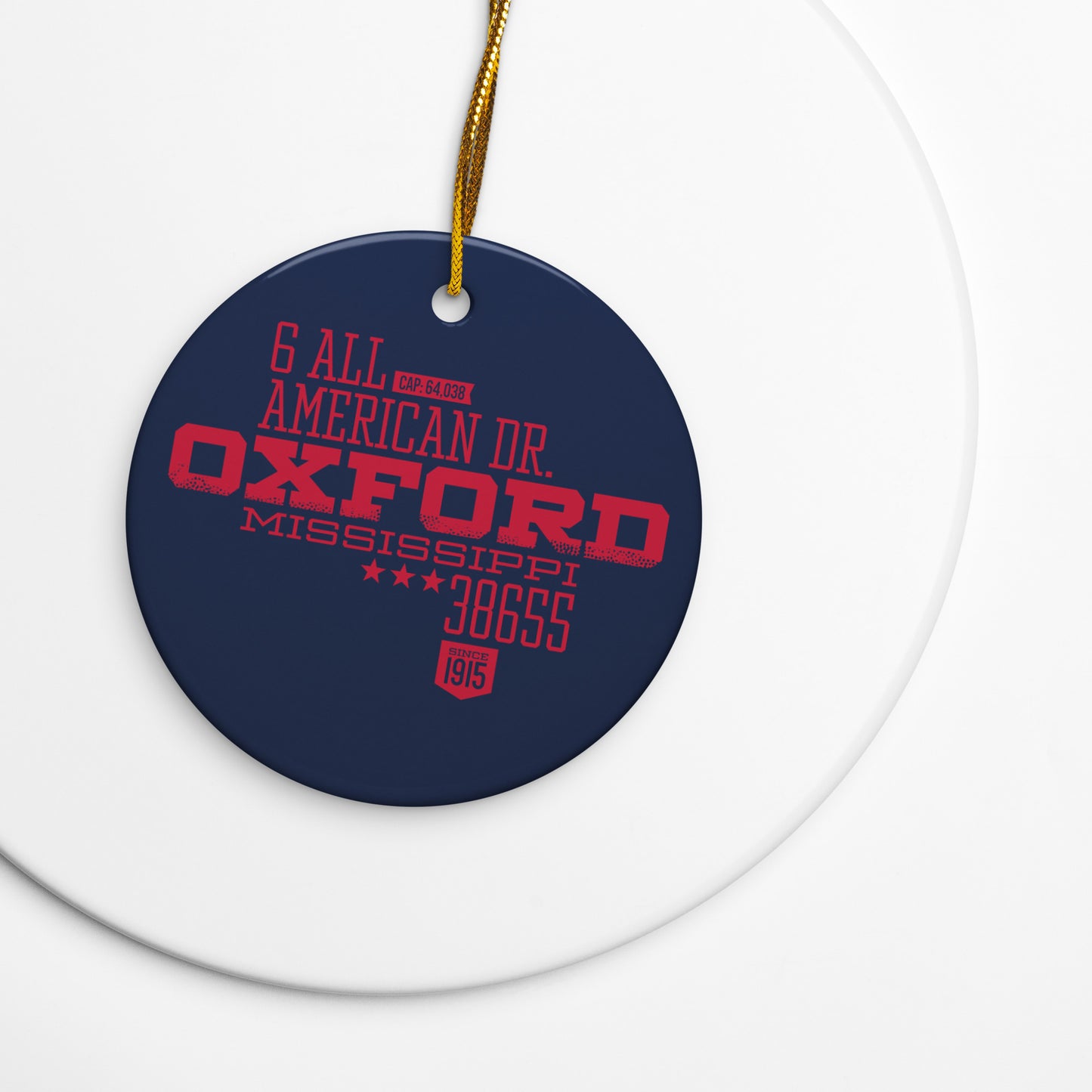 Home Turf: Oxford Christmas Ornament
