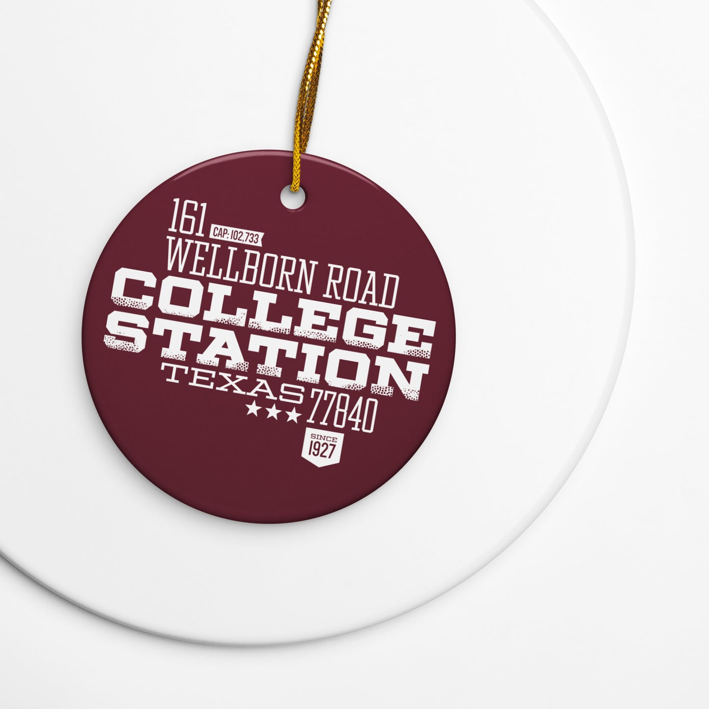 Home Turf: College Station Christmas Ornament